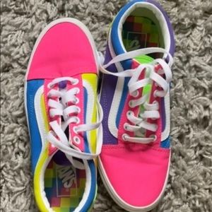 multicolored vans